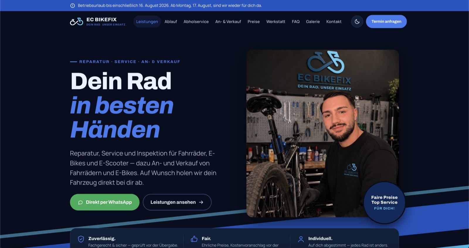 Startseite von EC BIKEFIX Dormagen